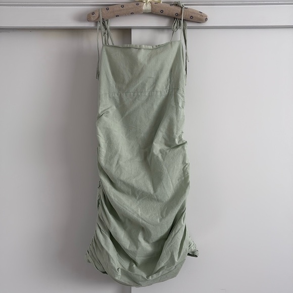 Sage Green Chaser Delia mini dress - Picture 1 of 5